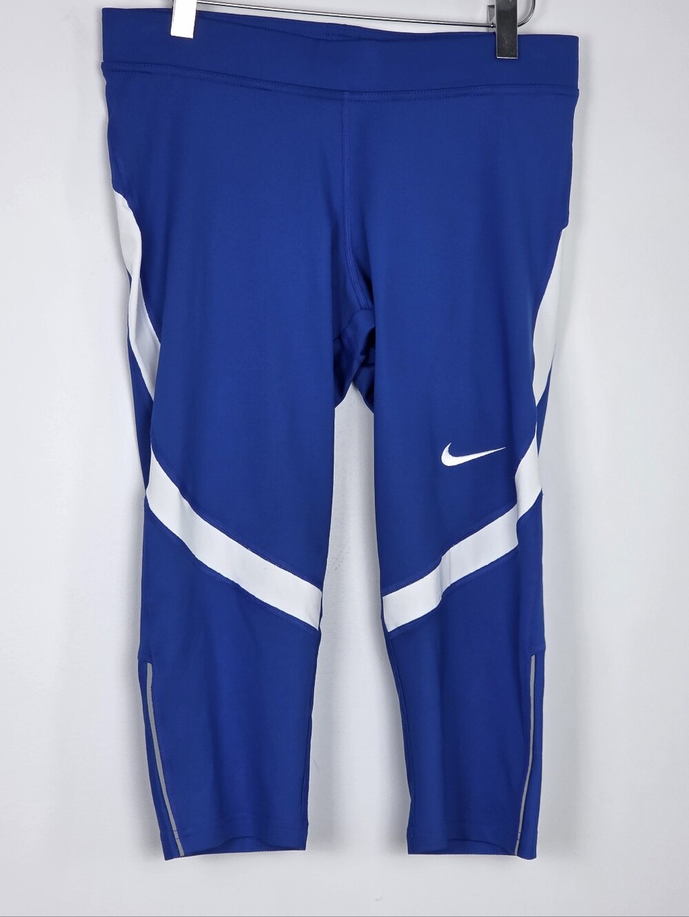 Nike Women's Power Race Day Running Capri Leggings Royal Blue M